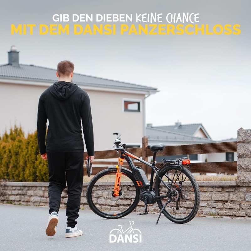 DANSI Armoured Bicycle Lock I Secure Theft Protection with 2