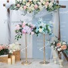 LANLONG 27.6inch Flower Stand for Wedding, 2Pcs Gold Tall Flower