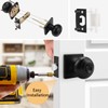 Probrico Black Privacy Door Knobs, Bathroom/Bedroom Square Door Knobs with
