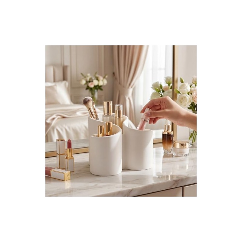 Handcrafted Makeup Organiser & Brush Holder for Vanity