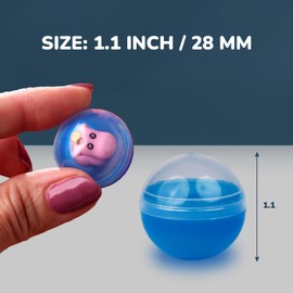 Capsule Vending Machine Translucent Round Capsules Empty 500 pcs 1.1 inch - Gumball Machine Capsules Bulk Party Favors Containers - Easter Basket Stuffers Gifts Pinata Stuffers DIY Craft Supplies