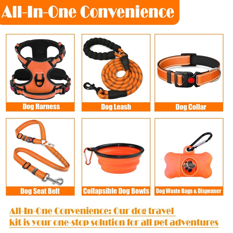 LOBEVE No Pull Dog Harness, Collar & Leash Set |