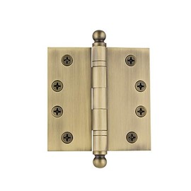 Nostalgic Warehouse Ball-Tip Residential Door Hinge with Square Corners