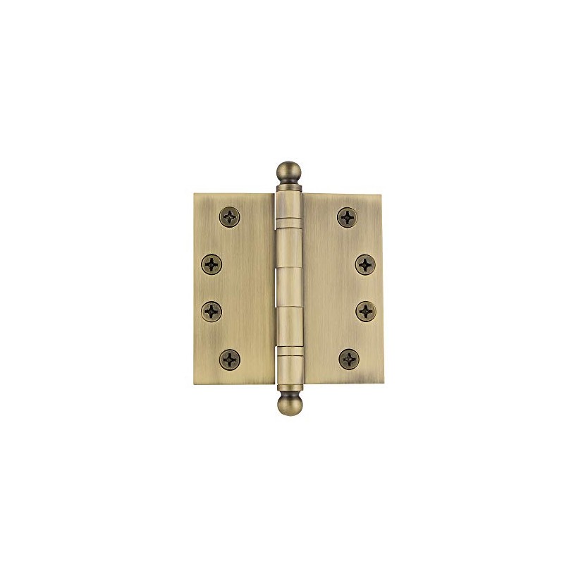 Nostalgic Warehouse Ball-Tip Residential Door Hinge with Square Corners