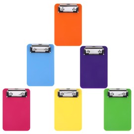 6PCS Colorful Mini Clipboards, Cute Small Clipboard Letter Boards with Retaining Clips, Colorful Memo Size Notepads Pocket Clip Boards for Classrooms Offices Restaurants Doctor Offices 3.94x5.91