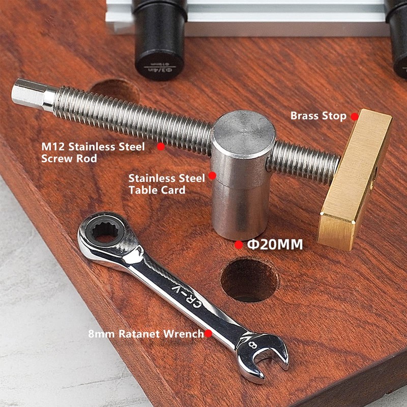 2pcs Table Workbench Fast Fixed Clip Clamp with 4pcs Bench