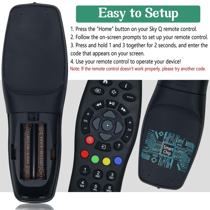 SKY Q Remote Control Replacement Compatible with All Sky Q