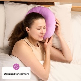ODOXIA Ear Piercing Pillow for Side Sleepers | Donut Pillow for Ear Piercing | Cushion with Hole for CNH Relief | Adjustable Filling for Comfort | Ring Doughnut Cushion | CNH Solution