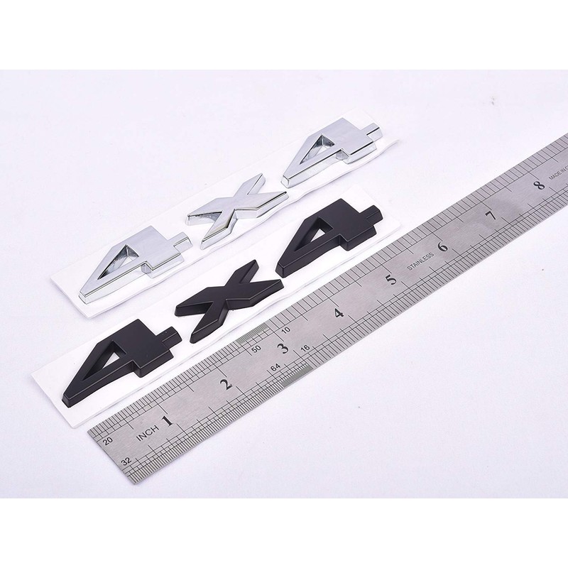 2 Pack 4x4 Emblem Badge Nameplate 3D Car Sticker Decal