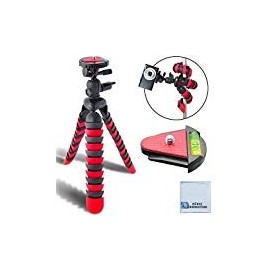 12" Inch Flexible Tripod w/ Wrapable Legs. Quick Release Plate for DSLR Cameras and Camcorders, eCost Microfiber Cleaning Cloth