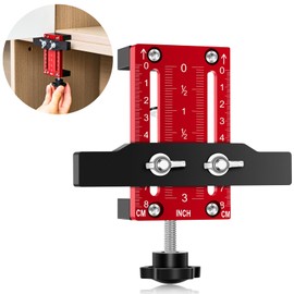 Saker 2025 Upgrade Cabinet Door Installation Positioner, Aluminum Alloy Cabinet Hardware Jig, Mounting Jig for Installing Cabinet Doors, Compatible for Most Cabinet Doors