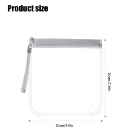 XUTONG 4Pcs TSA Approved Clear Travel Toiletry Bags Waterproof Toiletry Bag 20X20cm,Leakproof Security Liquid Wash Pouches for Women Men Travel Essentials(Grey)