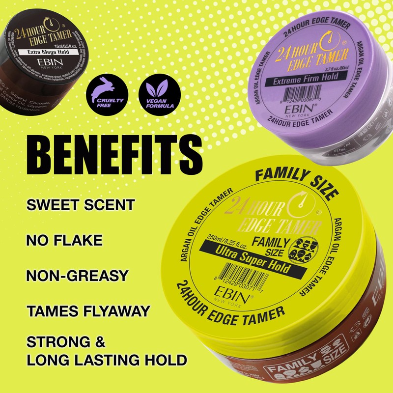 EBIN NEW YORK 24 Hour Edge Tamer Extra Mega Hold