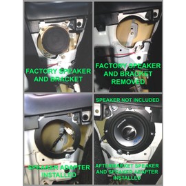 Exact Fit Rear Speaker Adapter Spacer Rings Fits 1991-1995 Toyota MR2- SAK106_4-1 Pair