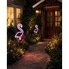 Solar Flamingo Garden Stake Lights for Outdoor Decor – 3