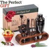 Mixology Bartender Kit: 10-Piece Bar Tool Set with Stylish Mahogany