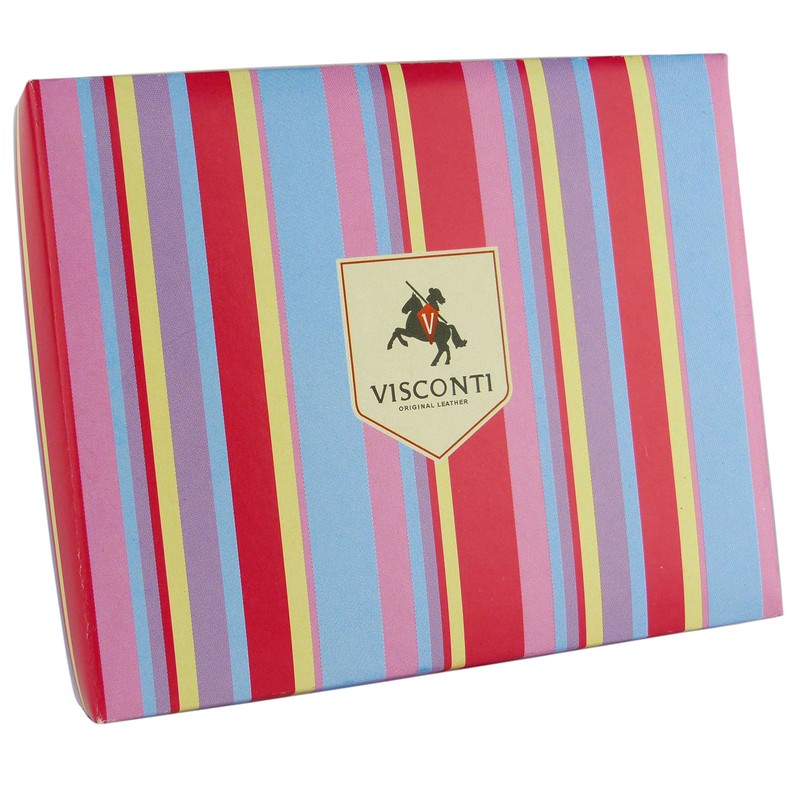 VISCONTI Ladies Compact Leather Purse/Wallet Gift Boxed Bright Colours (Shades