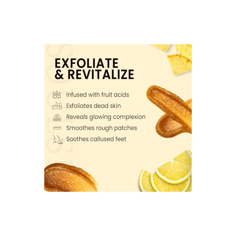 Exfoliante corporal refrescante y exfoliante para pies con ácidos de
