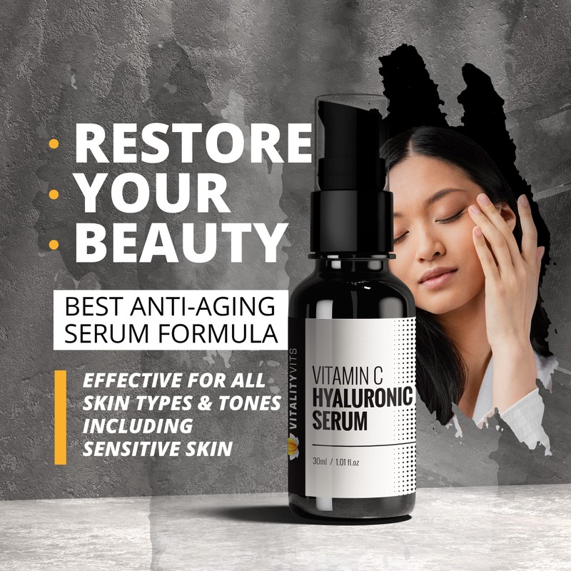 Vitamin C & E Serum With Hyaluronic Acid & Avocado
