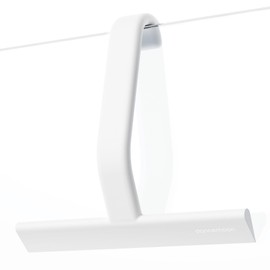 dancemoon JustHang Shower Squeegee for Glass Doors, All-One-Piece Silicone with Built-in Hook Design for Easy Hanging and Cleaning, 10 Inch White