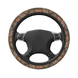 Hunting Camo Elastic Steering Wheel Cover Non-Slip Breathable Steering Wheel Protector Fit Auto, Suvs, Truck
