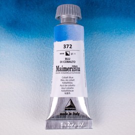 MaimeriBlu 12ml Single-Pigment Watercolor Paint - Cobalt Blue PB36 Professional Watercolor Paint - Lightfast and Transparent Watercolor Paint Tube for Artists