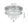 Deckrico Modern K9 Crystal Chandelier 3 LED Lights Stainless Steel