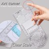 New Multifunctional Geometric Ruler Geometric Drawing Template Measuring Tool Plastic
