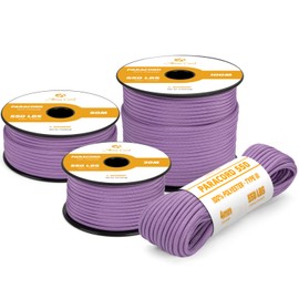 Abma Cord 550 Paracord 4mm 15m Rope 7 Strands Type III Parachute Cord for Crafting, Camping, Survival, Outdoor - Max. 250kg - Lilac