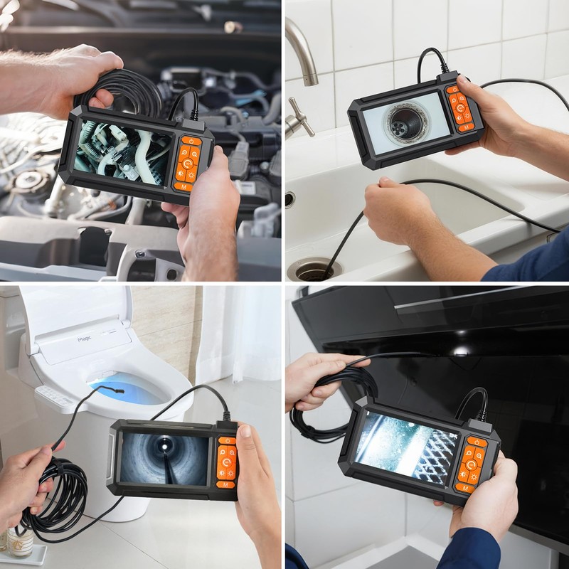 iWarmbase 4.3 Inch Endoscope Camera with Light, 1080 HD Industrial