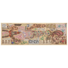 Ethnic Cotton Decorative Indian Dinning Art Table Patchwork Beads Embroidered Room Handmade Decor Cloth Table Runner (Beige, 16" x 60")