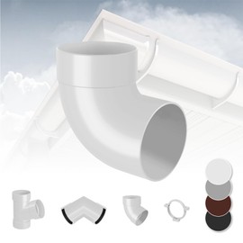 RainWay 130 Gutter System Plastic (PVC), 130 mm Selection of Components, white