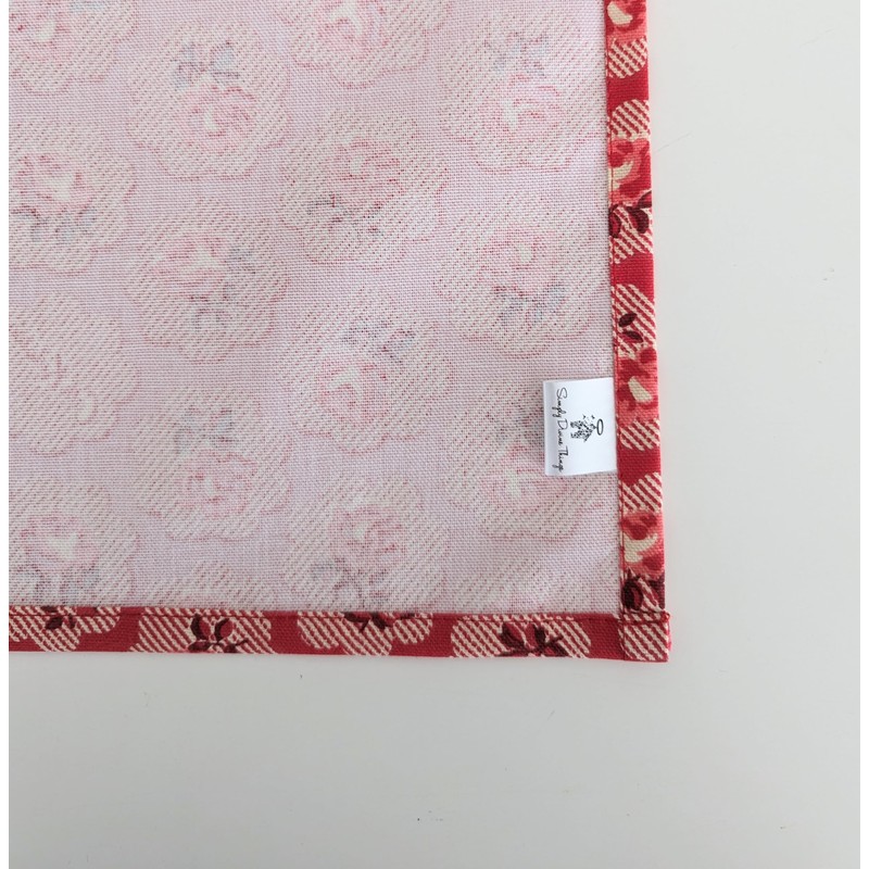 Tea Towel in Cath Kidston Freston Rose Red Handmade in
