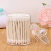 4 Pack Qtip Holder Dispenser for Cotton Ball, Transparent Dust-proof