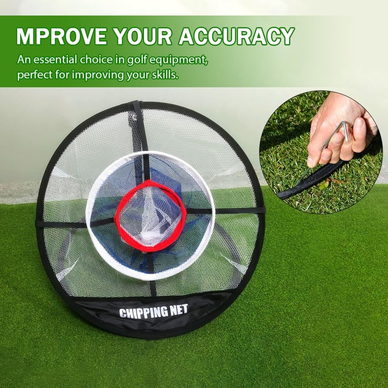 Jonuin Golf Practice Net, Golf Chipping Net, 3 Ring Nets