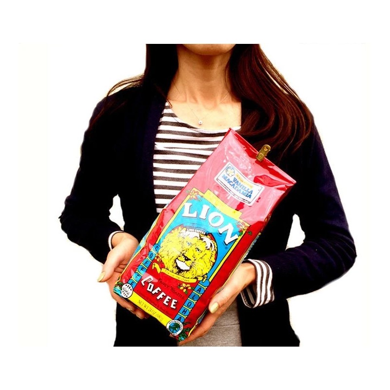 Lion 24 oz Lion Coffee: Vanilla Macadamia, Auto Drip Grind,