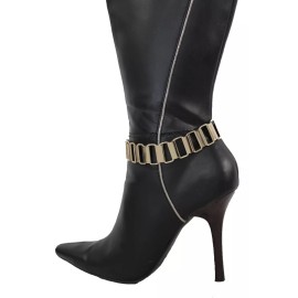 Alwasytyle4you New Women Metal Boot Chain Gold Bracelet Anklet Shoe Long Plates Charm Jewelry