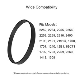 JIEPRO Vacuum Belts Compatible with Bissell Model 2252 2255 2256 2258 2316 2490 2190 2259 2260 1792 2191 2191U 1700 Powerforce Helix CleanView Powerlifter Swivel Rewind Pet Vacuums (2 Pack)
