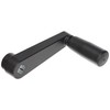 HALDER 24330.0424 Hand cranks/zinc die-cast, Black/Textured Matte, l=80 mm/s=10 mm