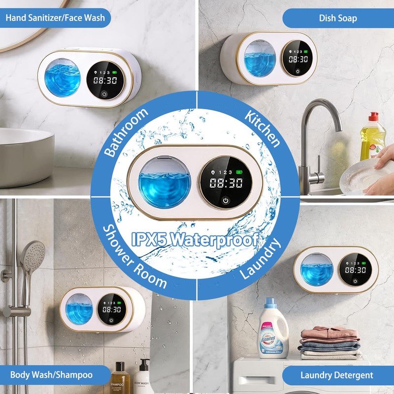 Automatic Soap Dispenser, 320ML Touchless Smart Hand Soap Dispenser, 3