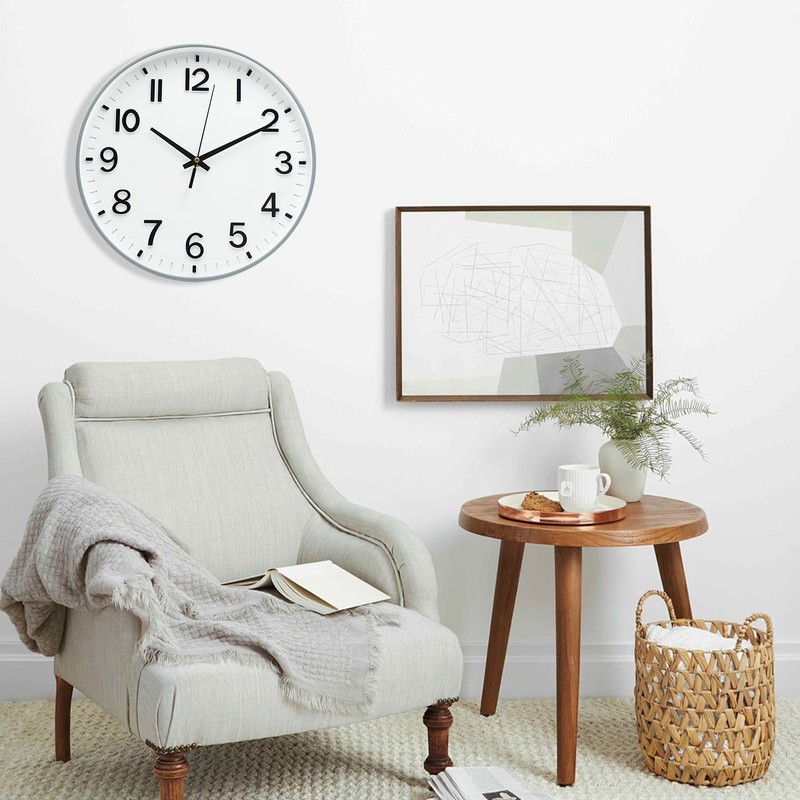 HZDHCLH Wall Clock 12 Inch Silent Non Ticking Clock for