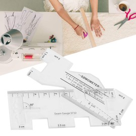 2 uds., Regla de retazos, Mini medidor de medición manual para el hogar, regla de costura para acolchado, regla de corte y confección para un corte de precisión fácil
