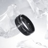 King Will Mens 8mm Black Domed Tungsten Carbide Wedding Rings
