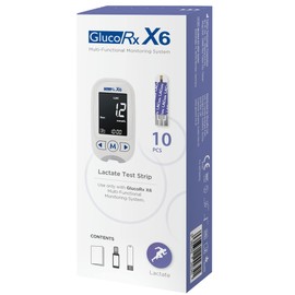 GlucoRx X6 Lactate Test Strips (10)