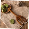 Ipetboom Wooden Kitchen Serving Tongs Scald Scissor Style Bread Clips