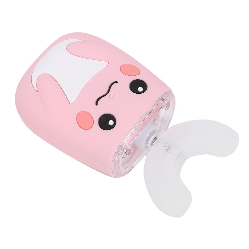 Children Electric Toothbrush Teeth Cleaning Massage UShape Waterproof Automatic Toothbrush(Pink