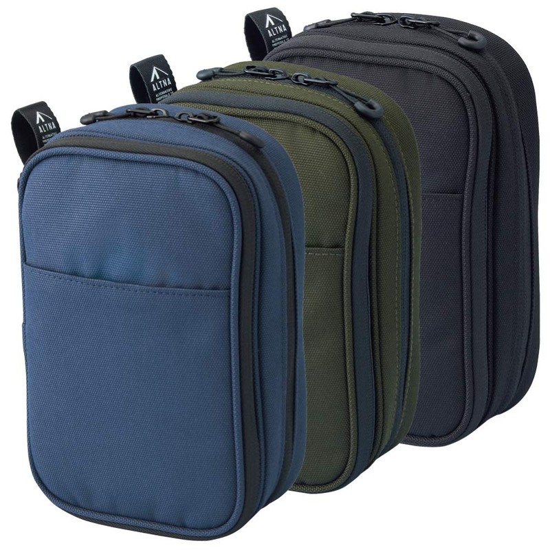 Lihit Lab Cordura Gadget Tool Pouch, Double Pen Pouch, Black