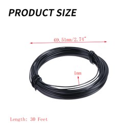 Mewutal 2 Pieces Picture Hanging Wire, Suitable for Photo Frame Painting, Art Painting, etc. (Black)