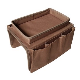 Couch Sofa Armrest Organizer With Tray Armchair Caddy Couch Caddy Arm Rest Organiser TV Remote Holder Sofa Space Saver Hanging Bag for Phone,Magazine,Snack,Glasses