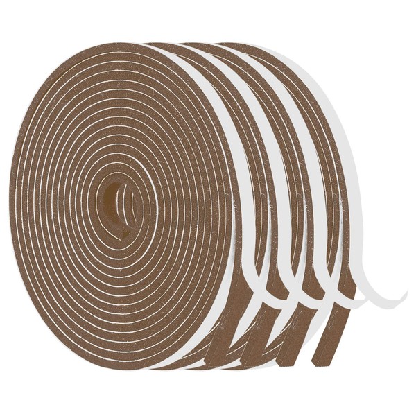 Futuwi Foam Weather Stripping-4 Rolls, 1/2 Inch Wide X 1/8